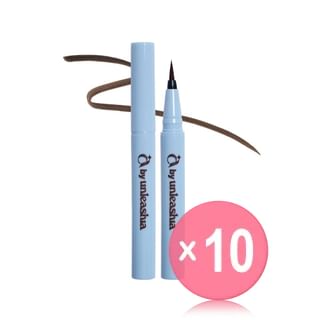 UNLEASHIA - A by Unleashia Non Stop Liquid Eyeliner - 2 Colors 10pcs Bundle Set #02 Classic Brown x 10 pcs