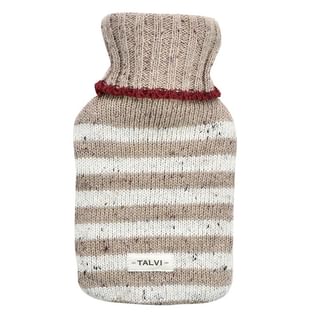 TALVI Knit Strips Hot Water Bottle 0.5L Beige 1 pc