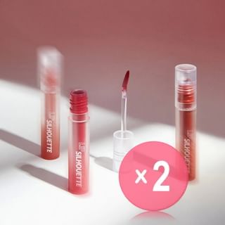 I'M MEME - Lip Silhouette Matte Velvet Tint - 9 Types 2pcs Bundle Set #11 Vintage Brick x 2 pcs