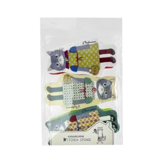 Parlor Suzurando Cat Kitchen Sponge Collection 3-Piece Set Tsubame san 1 set