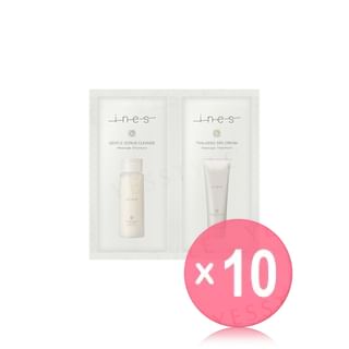 Kao - Ines Gentle Scrub Cleanse Shampoo & Thalasso Spa Cream Treatment Trial Set 10pcs Bundle Set 15ml x 2 x 10 pcs