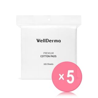 WellDerma - Premium Cotton Pads 5pcs Bundle Set 2025 Version - 165 pads x 5 pcs