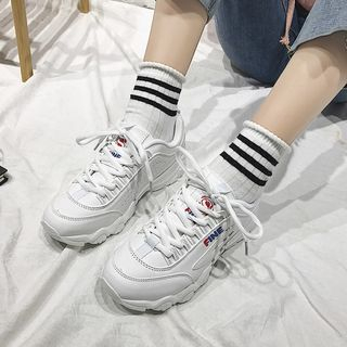 Futari Appliqued Platform Sneakers futari kopen in de aanbieding Futari Appliqued Platform Sneakers futari kopen in de aanbieding
