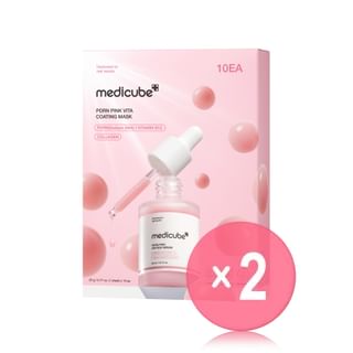 medicube - PDRN Pink Vita Coating Mask Set 2pcs Bundle Set 2026 Version - 22g x 10 sheets x 2 pcs