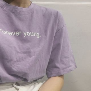 Chogen Elbow Sleeve Lettering T Shirt chogen kopen in de aanbieding