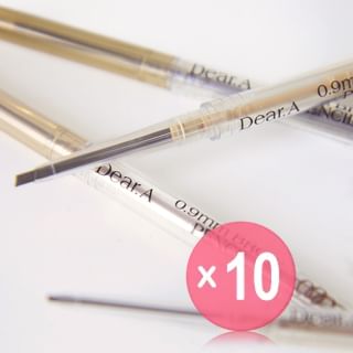 Dear.A - 0.9mm Brow Pencil - 3 Colors 10pcs Bundle Set #02 Peanut Brown x 10 pcs