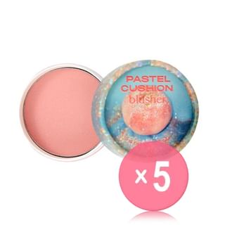 THE FACE SHOP - fmgt Pastel Cushion Blusher ACID Edition - 7 Colors 5pcs Bundle Set #01 Glittery Peach x 5 pcs