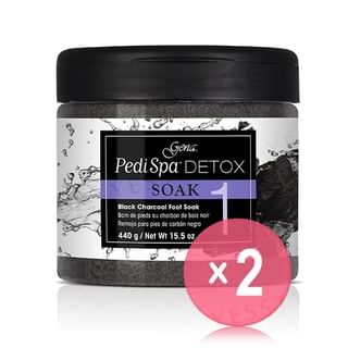 GENA - Pedi Spa Detox Black Charcoal Infused Foot Soak 2pcs Bundle Set 400g x 2 pcs