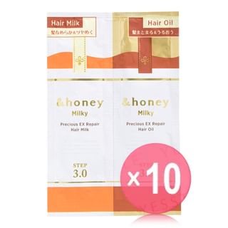 ViCREA - &honey Milky Precious EX Repair Hair Care Sachet Set 10pcs Bundle Set 3g x 2 x 10 pcs