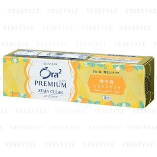 Sunstar Ora2 Premium Stain Clear Toothpaste Mediterranean Citrus Mint 100G sunstar kopen in de aanbieding
