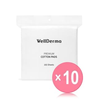 WellDerma - Premium Cotton Pads 10pcs Bundle Set 2025 Version - 165 pads x 10 pcs