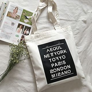 Ms Bean Print Canvas Tote ms bean kopen in de aanbieding Ms Bean Print Canvas Tote ms bean kopen in de aanbieding