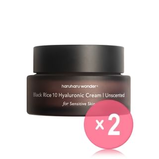 haruharu wonder - Black Rice 10 Hyaluronic Cream Unscented 2pcs Bundle Set 2023 Version - 50ml x 2 pcs