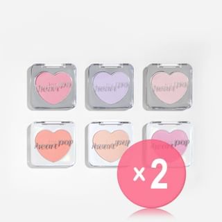 ETUDE - Heart Pop Blusher - 7 Colors 2pcs Bundle Set Frosty Petal x 2 pcs