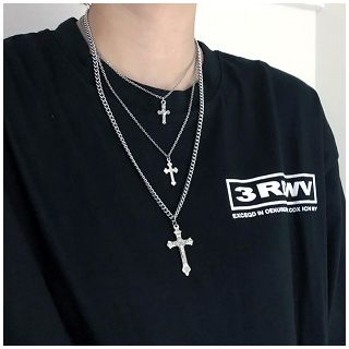Pangu Cross Pendant Necklace pangu kopen in de aanbieding