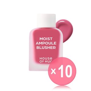 House of Hur - Moist Ampoule Blusher Mini - 9 Colors 10pcs Bundle Set #07 Pink Rosie x 10 pcs
