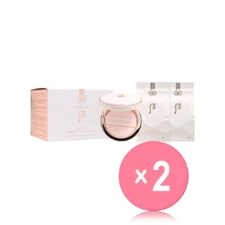 THE WHOO - Gongjinhyang Seol Radiant White Tone Up Sun Cushion Set 2pcs Bundle Set 3 pcs x 2 pcs